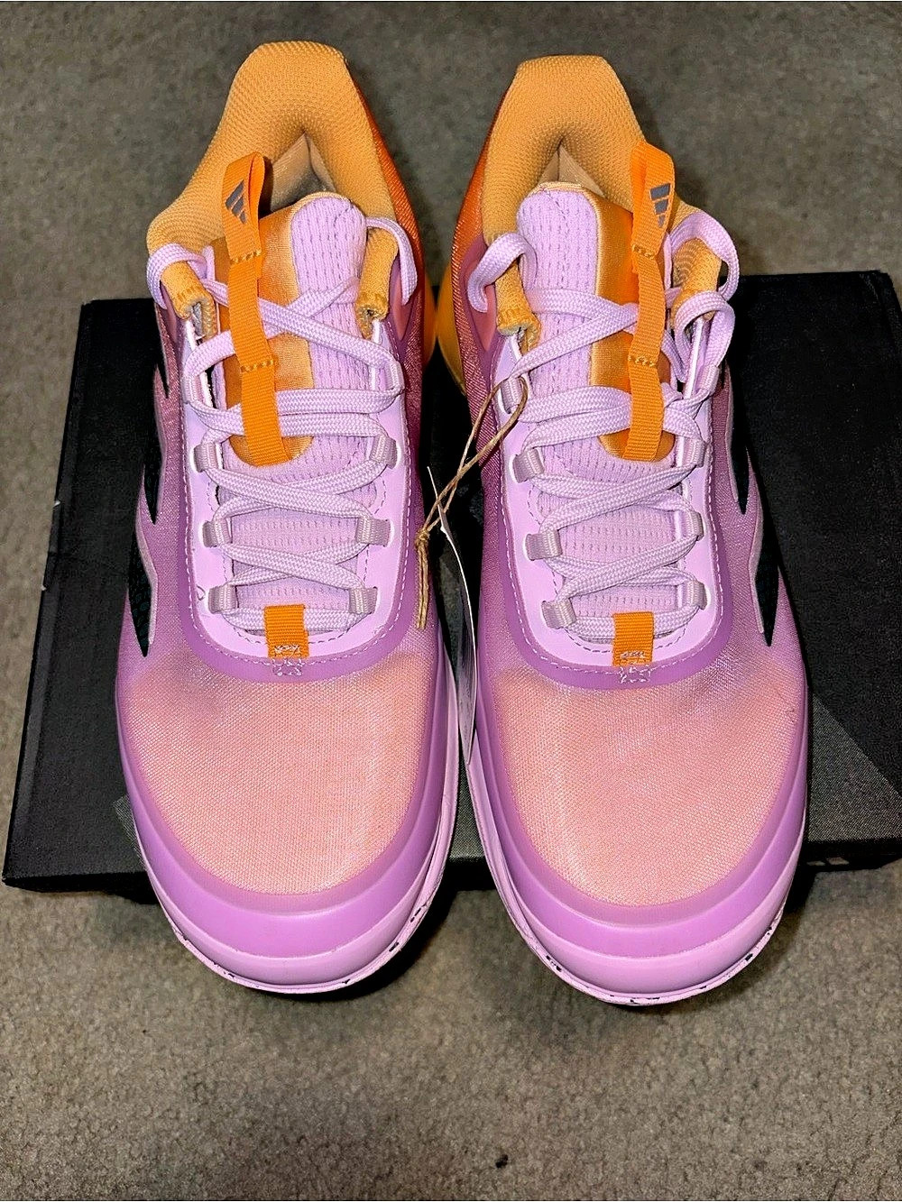 Adidas Color Block Athletic Shoes Pink & Orange (read description)